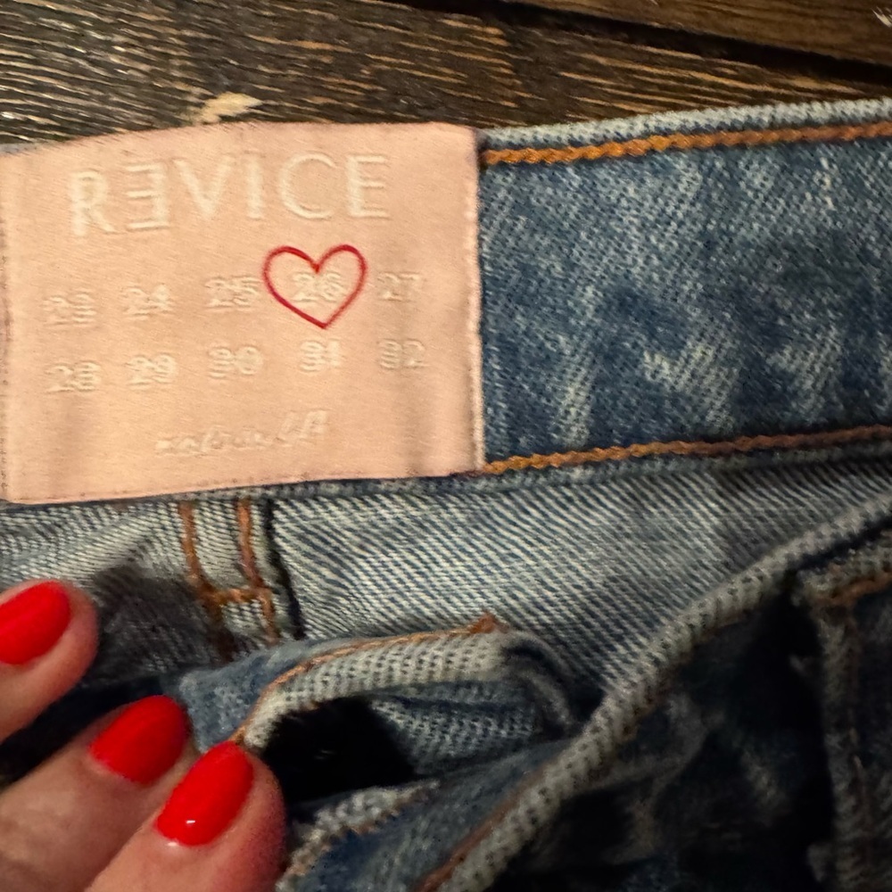 REVICE Denim Patchwork Straight Leg Jeans - Picture 4 of 4